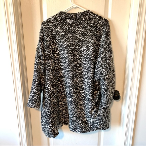 BLACK RAINN Cozy Tweed-Like Fuzzy Oversized Open Cardigan Coat—SZ. Medium - Picture 9 of 15